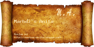 Marhás Anita névjegykártya
